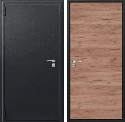 Дверь O-10 Черный сатин - Дуб табак