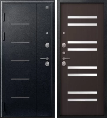 Дверь V-07 Черный муар - Темная лиственница