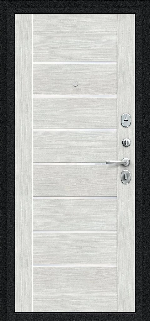 Фото Входная дверь Техно Букле черное/Bianco Veralinga BR4992 внутренняя сторона