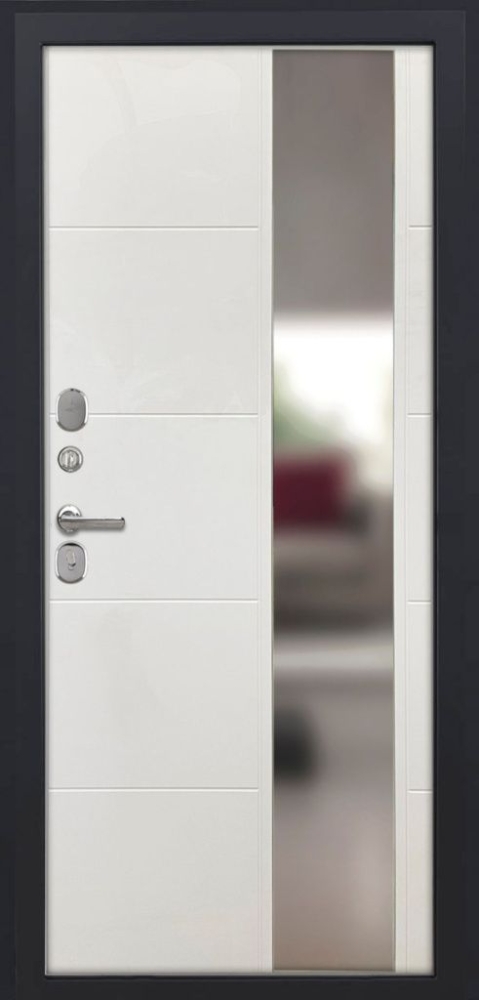 Входная дверь ДвериПРО Модель L-48 ФЛЗ-649 капучино (зеркало) DPRO196801 внутренняя сторона