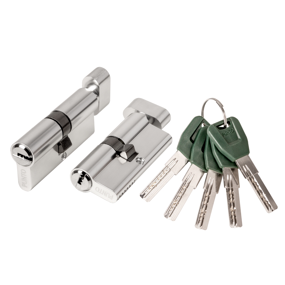 Фото Цилиндровый механизм (A202/90) A2002Knob90(40+10+40) с вертушкой SN никель